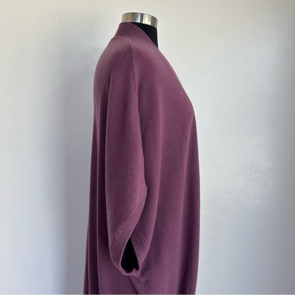 NWT KATHRYN McCARRON Isabel Cashmere Poncho Purple Size OS - Picture 5 of 12